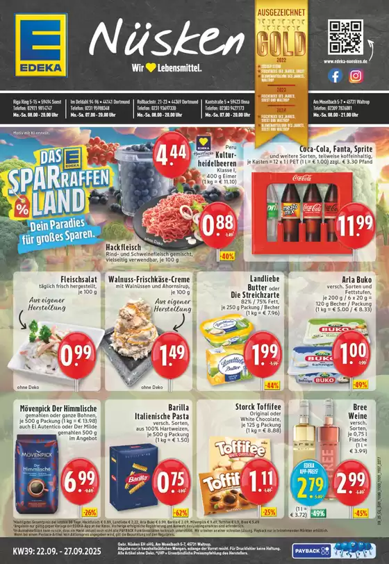 EDEKA Katalog in Bochum | Attraktive Angebote entdecken | 2025-09-21T00:00:00.000Z - 2025-09-27T00:00:00.000Z