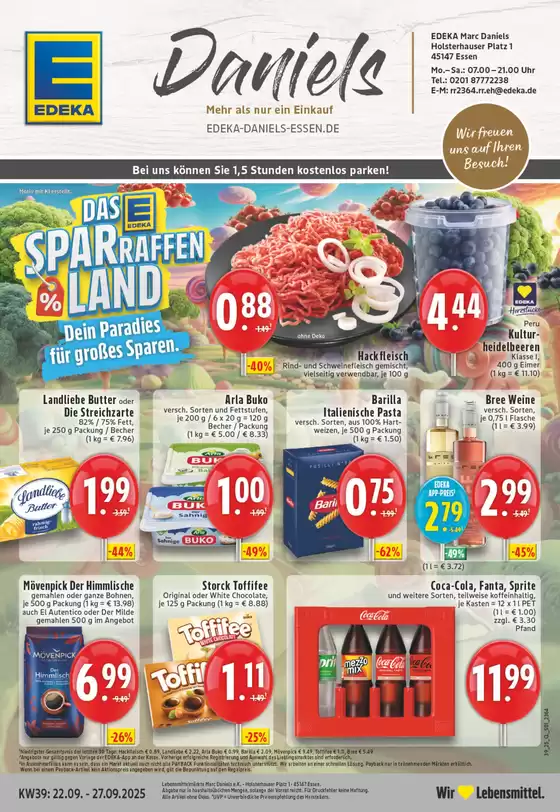 EDEKA Katalog in Bochum | Tolle Rabatte auf ausgewählte Produkte | 2025-09-21T00:00:00.000Z - 2025-09-27T00:00:00.000Z