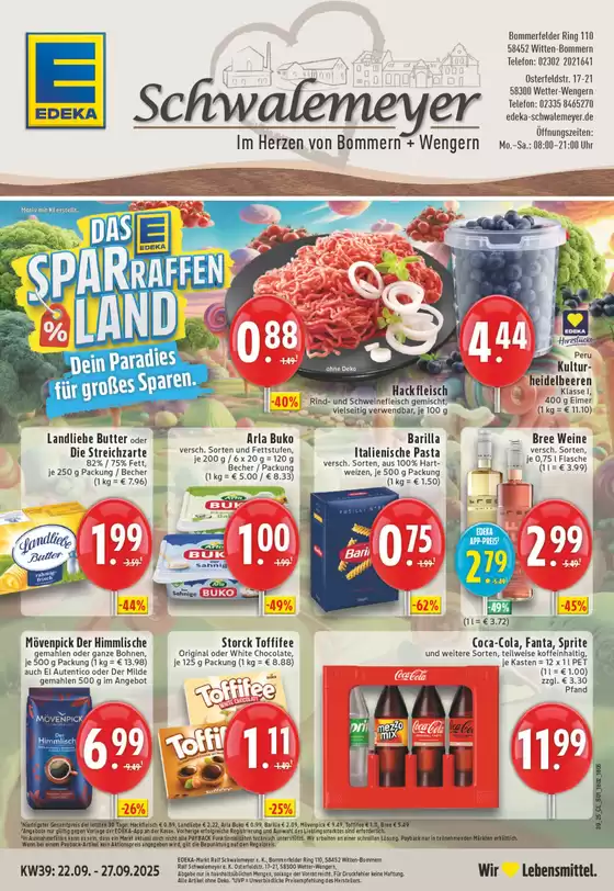 EDEKA Katalog in Bochum | Tolles Angebot für Schnäppchenjäger | 2025-09-21T00:00:00.000Z - 2025-09-27T00:00:00.000Z