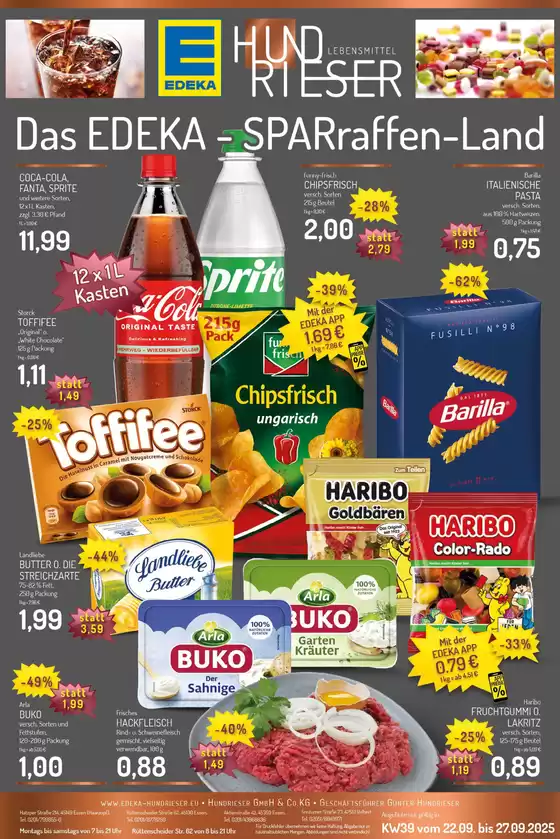 EDEKA Katalog in Bochum | Aktuelle Schnäppchen und Angebote | 2025-09-21T00:00:00.000Z - 2025-09-27T00:00:00.000Z