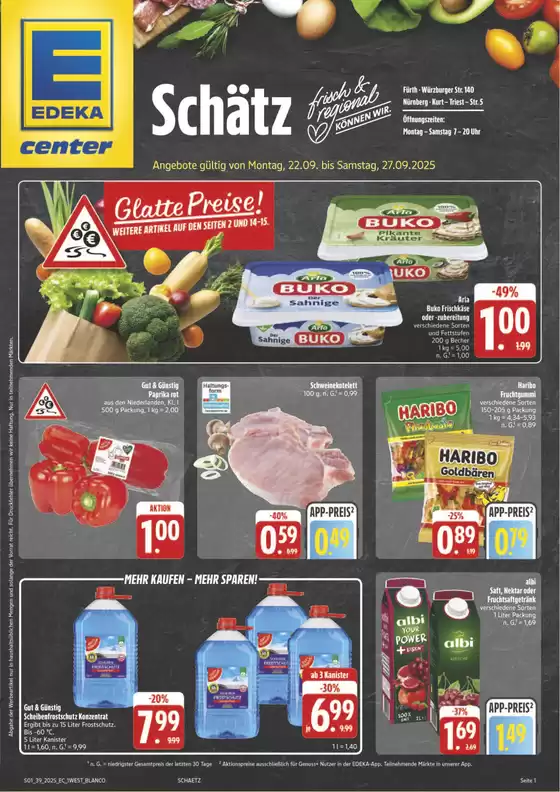 EDEKA Katalog in Nürnberg | Große Auswahl an Angeboten | 2025-09-21T00:00:00.000Z - 2025-09-27T00:00:00.000Z
