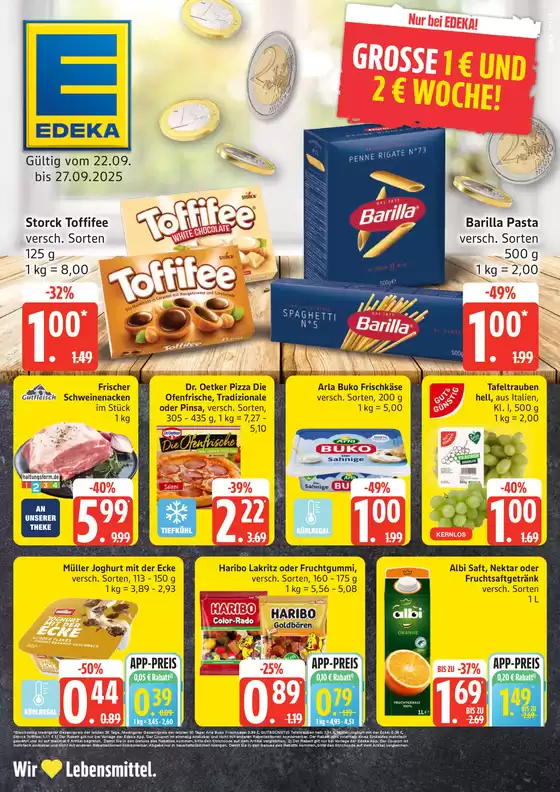 EDEKA Katalog in Grömitz | Exklusive Deals und Schnäppchen | 2025-09-21T00:00:00.000Z - 2025-09-27T00:00:00.000Z