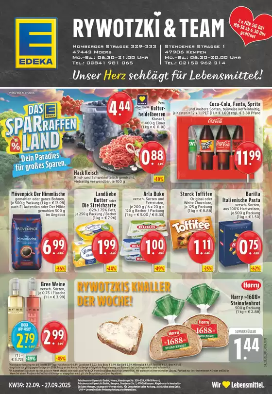 EDEKA Katalog in Willich | Attraktive Angebote entdecken | 2025-09-21T00:00:00.000Z - 2025-09-27T00:00:00.000Z