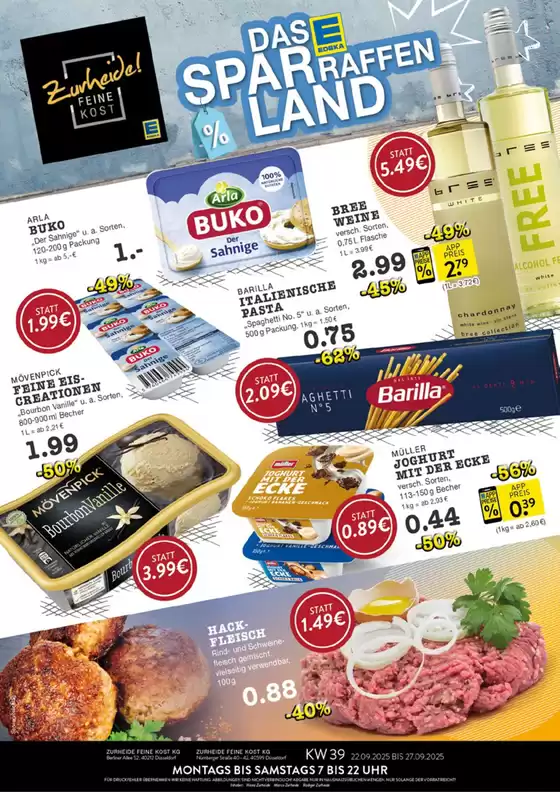 EDEKA Katalog in Willich | Tolles Angebot für Schnäppchenjäger | 2025-09-21T00:00:00.000Z - 2025-09-27T00:00:00.000Z