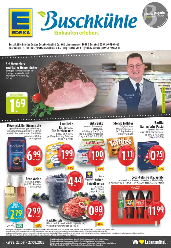 EDEKA Katalog in Erwitte | Attraktive Sonderangebote für alle | 2025-09-21T00:00:00.000Z - 2025-09-27T00:00:00.000Z