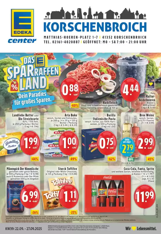 EDEKA Katalog in Willich | Unsere besten Deals für Sie | 2025-09-21T00:00:00.000Z - 2025-09-27T00:00:00.000Z