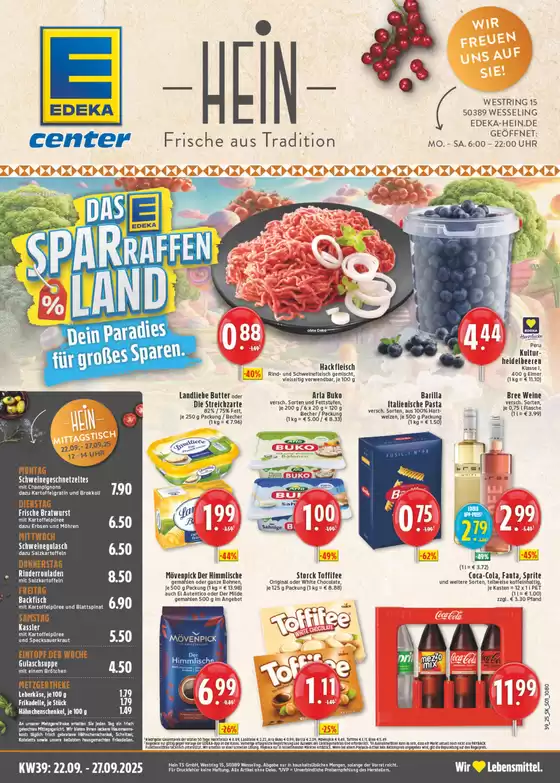 EDEKA Katalog in Bonn | Top-Angebote für alle Schnäppchenjäger | 2025-09-21T00:00:00.000Z - 2025-09-27T00:00:00.000Z