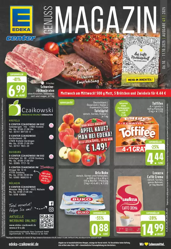 EDEKA Katalog in Bochum | Top-Angebote für Sparfüchse | 2025-10-05T00:00:00.000Z - 2025-10-11T00:00:00.000Z