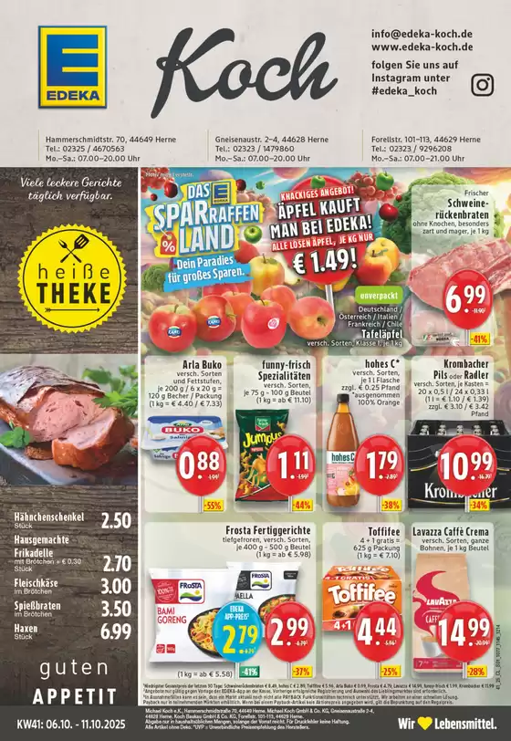 EDEKA Katalog in Bochum | Unsere besten Schnäppchen | 2025-10-05T00:00:00.000Z - 2025-10-11T00:00:00.000Z