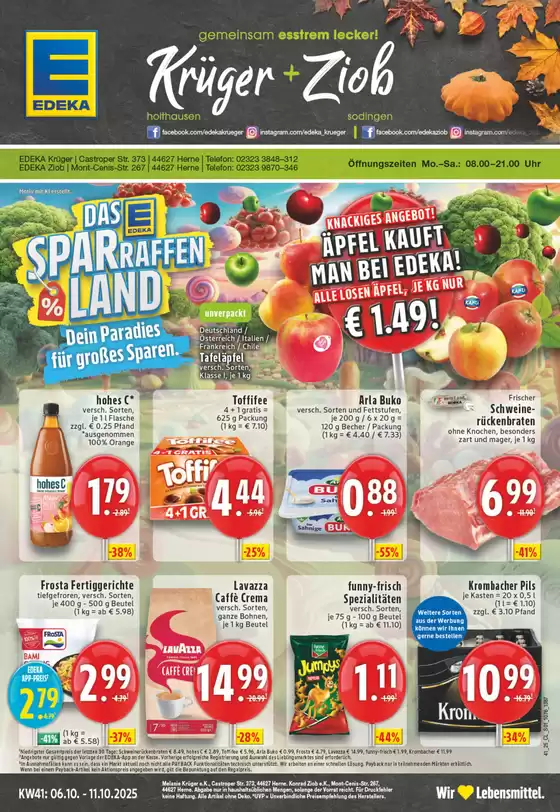 EDEKA Katalog in Bochum | Aktuelle Schnäppchen und Angebote | 2025-10-05T00:00:00.000Z - 2025-10-11T00:00:00.000Z
