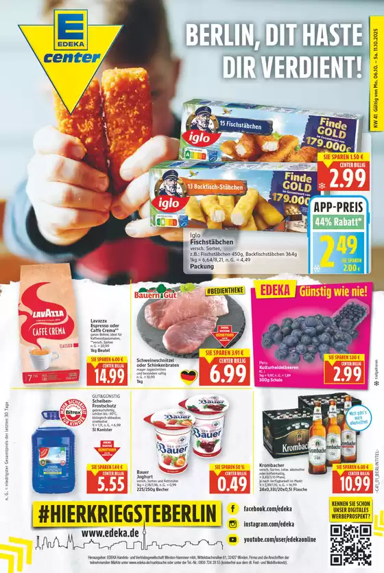 EDEKA Katalog in Berlin | Exklusive Deals und Schnäppchen | 2025-10-05T00:00:00.000Z - 2025-10-11T00:00:00.000Z