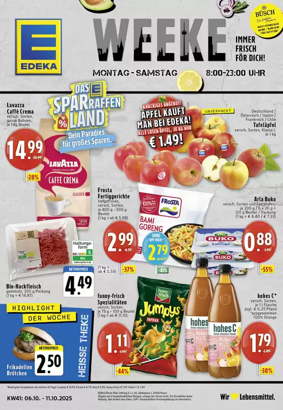 EDEKA Katalog in Hameln | Tolle Rabatte auf ausgewählte Produkte | 2025-10-05T00:00:00.000Z - 2025-10-11T00:00:00.000Z