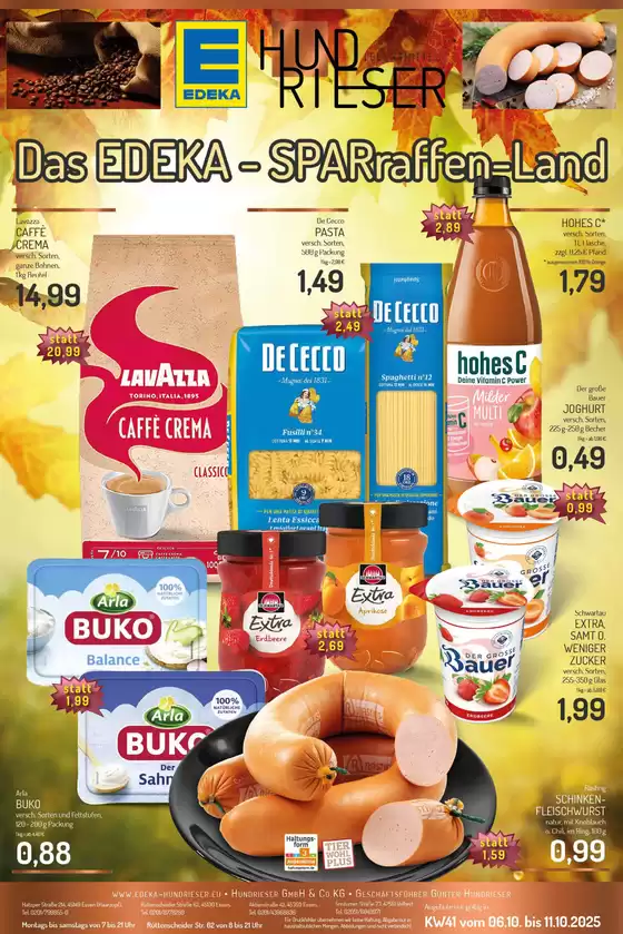 EDEKA Katalog in Bochum | Jetzt sparen mit unseren Deals | 2025-10-05T00:00:00.000Z - 2025-10-11T00:00:00.000Z