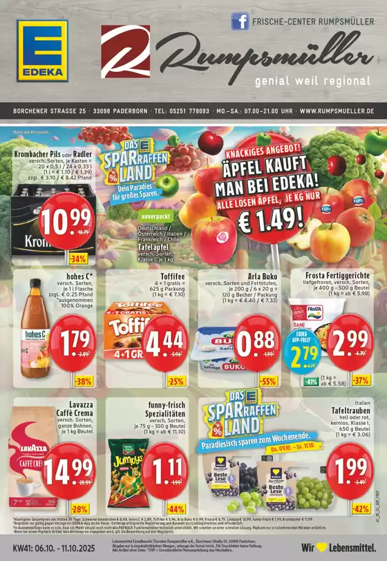 EDEKA Katalog in Paderborn | Unsere besten Angebote für Sie | 2025-10-05T00:00:00.000Z - 2025-10-11T00:00:00.000Z