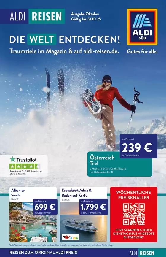 Aldi Süd Reisen Katalog in Frankfurt (Oder) | Aktuelle Deals und Angebote | 2025-10-07T00:00:00.000Z - 2025-10-21T00:00:00.000Z