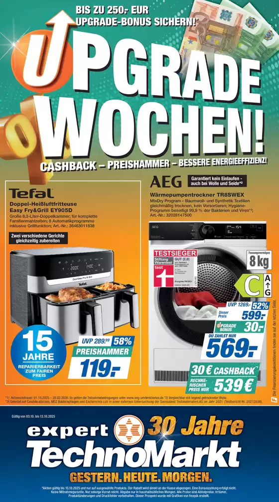 Expert  Technomarkt Katalog in Kempten (Allgäu) | BIS ZU 250.- EUR UPGRADE-BONUS SICHERN! | 2025-10-07T00:00:00.000Z - 2025-10-13T00:00:00.000Z