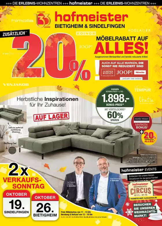 Hofmeister Katalog in Koblenz | MÖBELRABATT AUF ALLES! | 2025-10-10T00:00:00.000Z - 2025-11-08T00:00:00.000Z