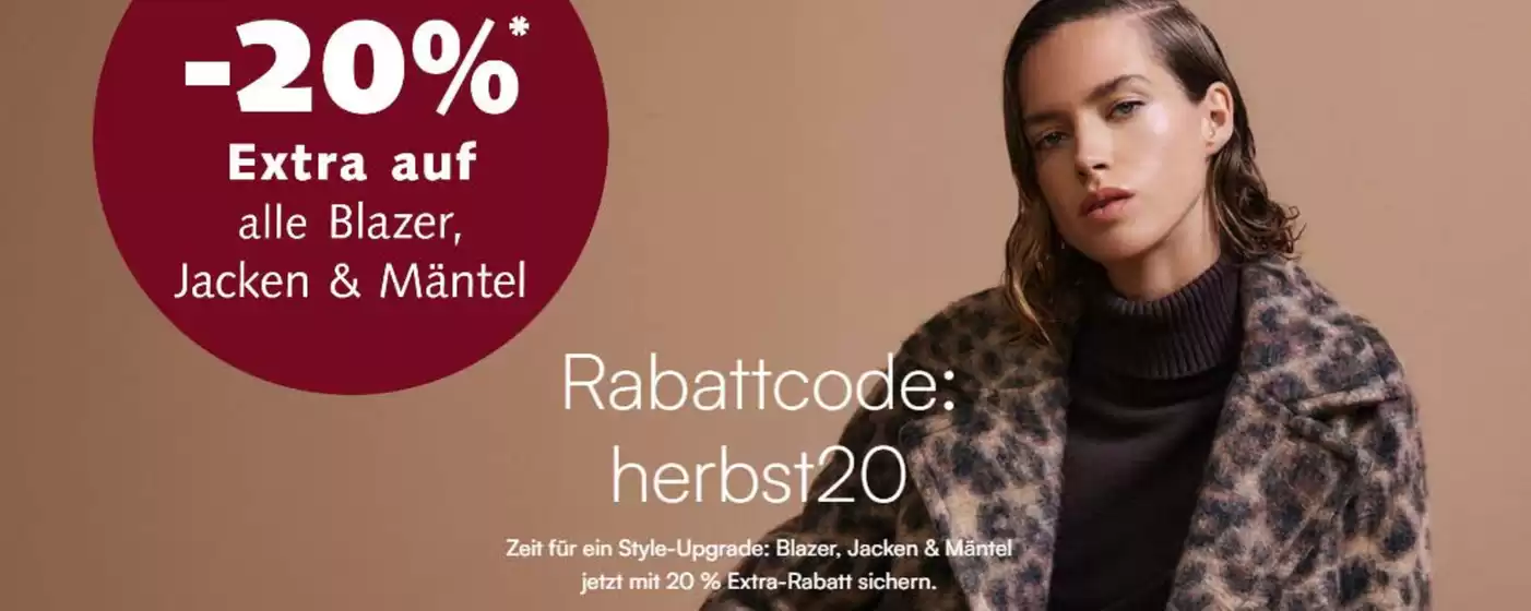 -20% xtra Auf Alle Blazer Jacken & Mantel