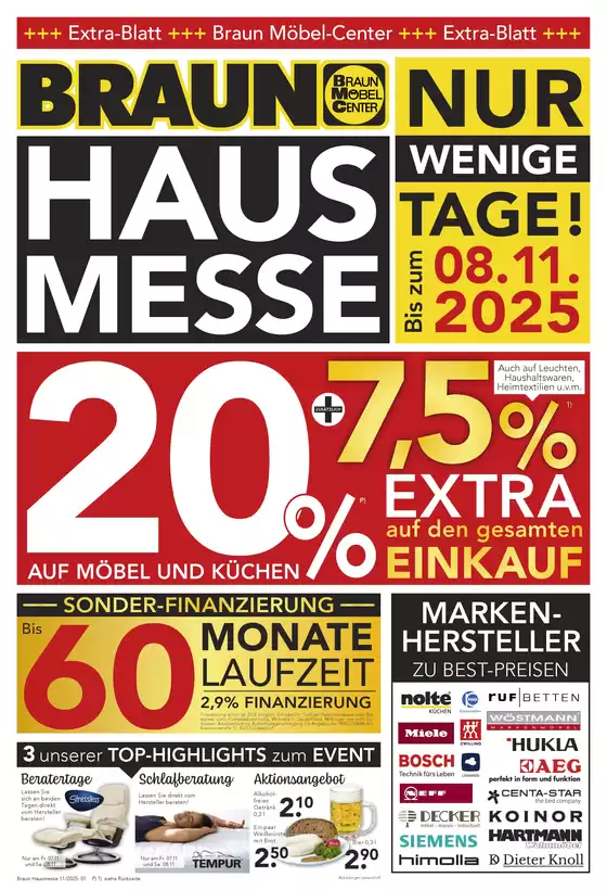 Möbel Braun Katalog in Reutlingen | Hausmesse | 2025-11-04T00:00:00.000Z - 2025-11-08T00:00:00.000Z