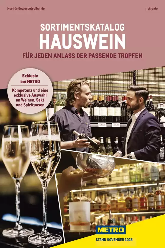 Metro Katalog in Essen | Hauswein-Katalog | 2025-11-01T00:00:00.000Z - 2025-11-30T00:00:00.000Z