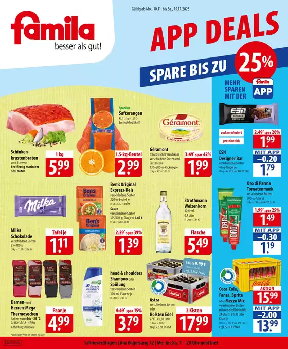 famila Katalog in Düsseldorf | famila flugblatt | 2025-11-10T00:00:00.000Z - 2025-11-15T00:00:00.000Z