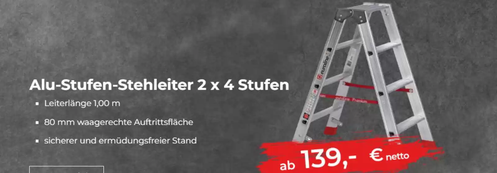 Eisen Krämer Katalog | Alu Stufen Stehleiter 2x4 Stufen | 2025-11-12T00:00:00.000Z - 2025-11-29T00:00:00.000Z