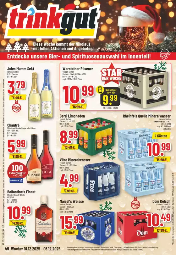 trinkgut Katalog in Hürth | Exklusive Deals für unsere Kunden | 2025-12-01T00:00:00.000Z - 2025-12-06T00:00:00.000Z