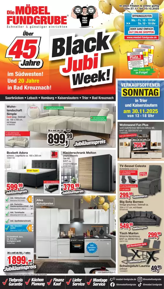 Möbelfundgrube Katalog in Uedem | Möbelfundgrube flugblatt | 2025-11-27T00:00:00.000Z - 2025-12-10T00:00:00.000Z