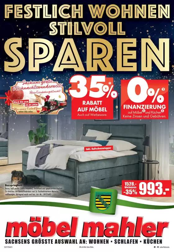 Möbel Mahler Katalog in Ostrhauderfehn | Festlich Wohnen Stilvoll Sparen* | 2025-12-05T00:00:00.000Z - 2025-12-30T00:00:00.000Z