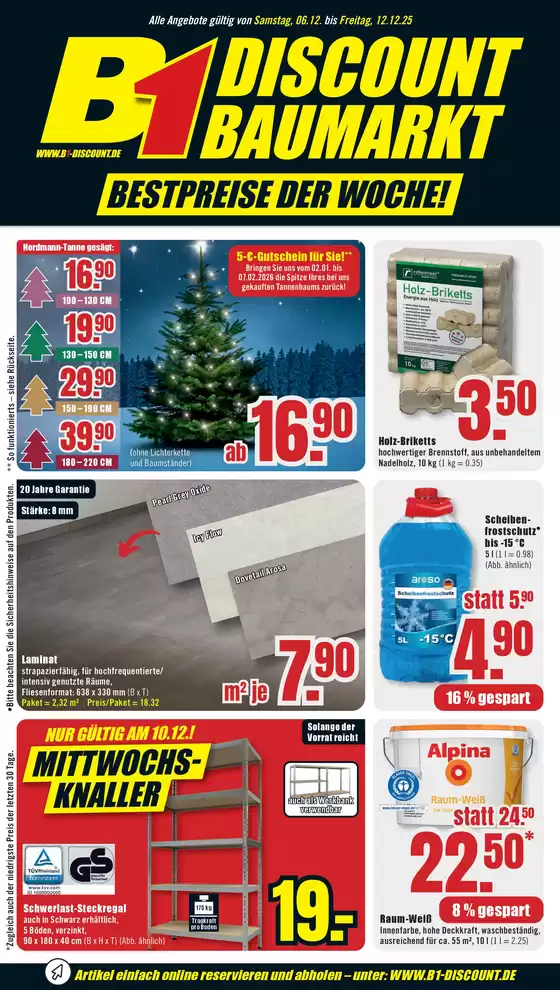 B1 Discount Baumarkt Katalog in Lamstedt | B1 Discount Baumarkt flugblatt | 2025-12-06T00:00:00.000Z - 2025-12-12T00:00:00.000Z