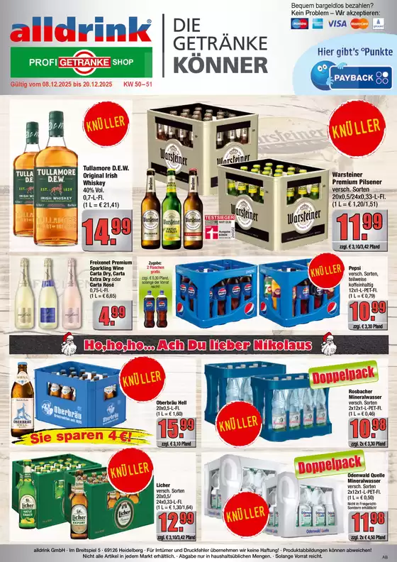alldrink Katalog in Großschönau | alldrink flugblatt | 2025-12-07T00:00:00.000Z - 2025-12-20T00:00:00.000Z