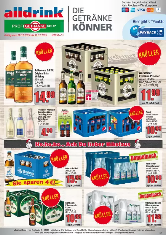 alldrink Katalog in Großschönau | Aktuelle Sonderaktionen | 2025-12-07T00:00:00.000Z - 2025-12-20T00:00:00.000Z