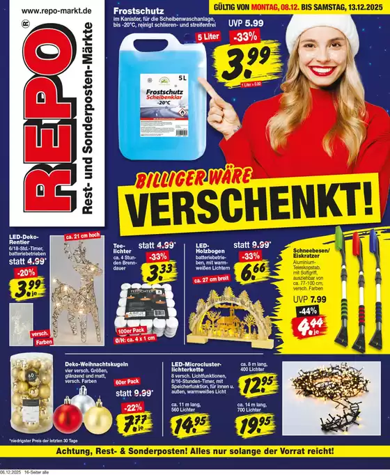 Repo Markt Katalog in Bochum | Tolle Rabatte auf ausgewählte Produkte | 2025-12-08T00:00:00.000Z - 2025-12-13T00:00:00.000Z