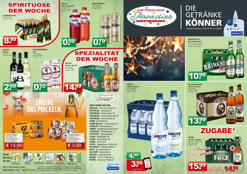 Getränkeparadies Gefromm Katalog in Dresden | Getränkeparadies Gefromm flugblatt | 2025-12-08T00:00:00.000Z - 2025-12-13T00:00:00.000Z