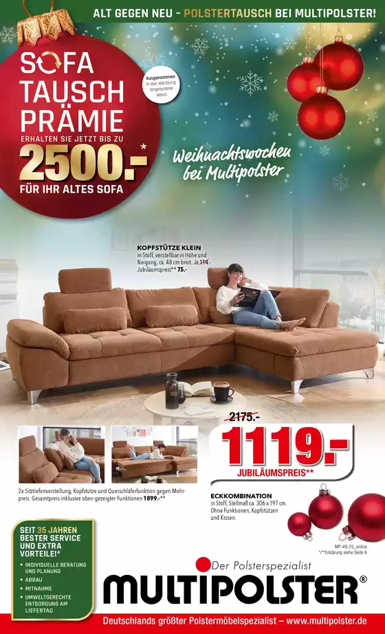 Multipolster Katalog in Oberhausen | Weihnachtswochen Bei Multipolster | 2025-12-09T00:00:00.000Z - 2025-12-25T00:00:00.000Z