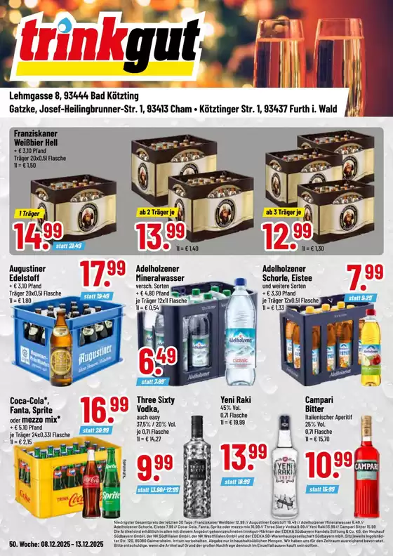 trinkgut Katalog in Satow | Tolles Angebot für Schnäppchenjäger | 2025-12-08T00:00:00.000Z - 2025-12-13T00:00:00.000Z