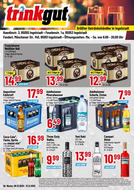 trinkgut Katalog in Satow | Aktuelle Schnäppchen und Angebote | 2025-12-08T00:00:00.000Z - 2025-12-13T00:00:00.000Z