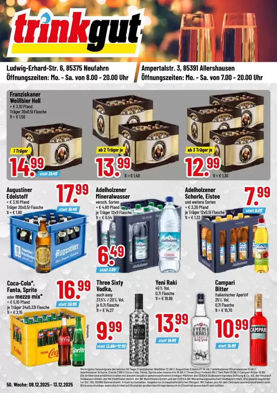 trinkgut Katalog in Satow | Große Auswahl an Angeboten | 2025-12-08T00:00:00.000Z - 2025-12-13T00:00:00.000Z