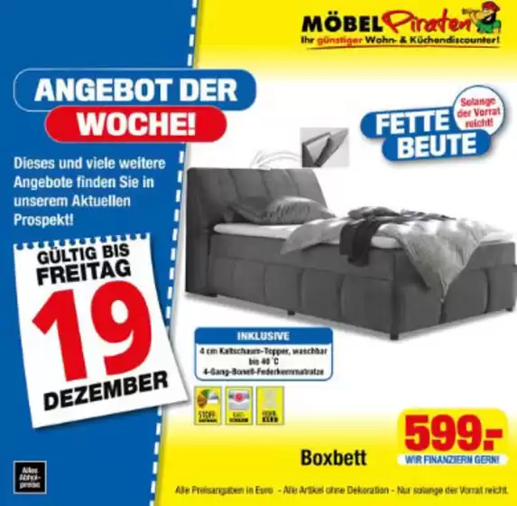 Möbelpiraten Katalog in Sinzheim | Angebot Der Woche! | 2025-12-12T00:00:00.000Z - 2025-12-19T00:00:00.000Z