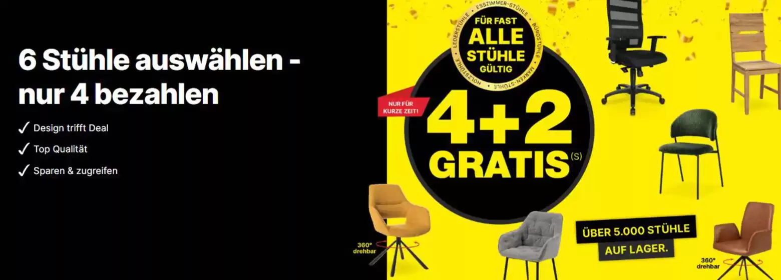 Hofmeister Katalog in Sinzheim | 6 Stuhle Auswahlennur 4 Bezahlen | 2025-12-19T00:00:00.000Z - 2026-01-06T00:00:00.000Z
