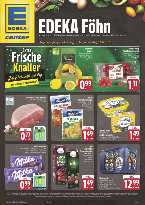 EDEKA Katalog in Bayreuth | Exklusive Deals und Schnäppchen | 2025-12-07T00:00:00.000Z - 2025-12-13T00:00:00.000Z