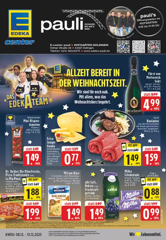 EDEKA Katalog in Erkrath | Tolles Angebot für Schnäppchenjäger | 2025-12-07T00:00:00.000Z - 2025-12-13T00:00:00.000Z