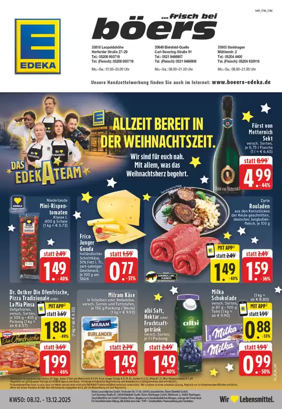 EDEKA Katalog in Verl | Angebote für Schnäppchenjäger | 2025-12-07T00:00:00.000Z - 2025-12-13T00:00:00.000Z