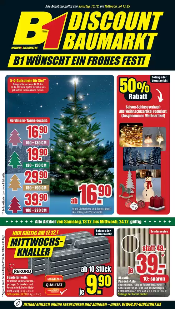 B1 Discount Baumarkt Katalog in Ahrenshagen-Daskow | B1 Discount Baumarkt flugblatt | 2025-12-13T00:00:00.000Z - 2025-12-24T00:00:00.000Z