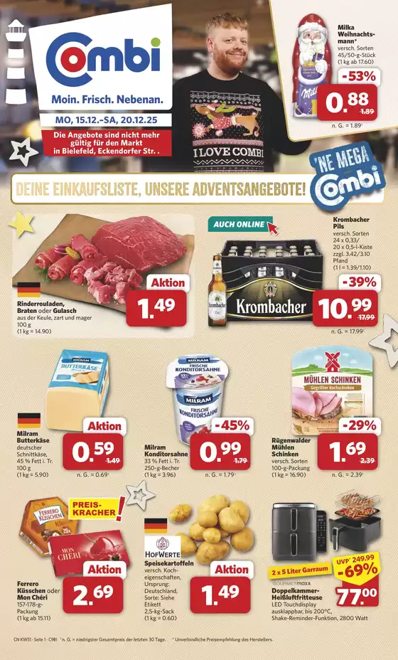 Combi Markt Katalog in Langenberg | Tolles Angebot für alle Kunden | 2025-12-14T00:00:00.000Z - 2025-12-20T00:00:00.000Z