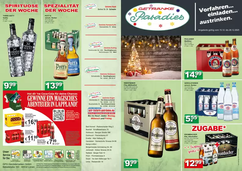 Getränkeparadies Gefromm Katalog in Prisdorf | Top-Deals und Rabatte | 2025-12-15T00:00:00.000Z - 2025-12-20T00:00:00.000Z
