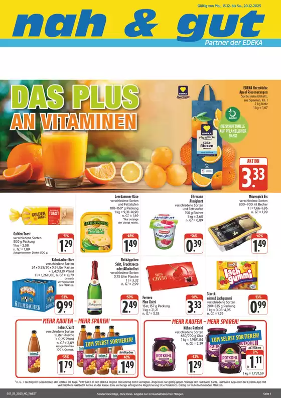 nah & gut Katalog in Essen | Tolles Angebot für Schnäppchenjäger | 2025-12-13T00:00:00.000Z - 2025-12-20T00:00:00.000Z