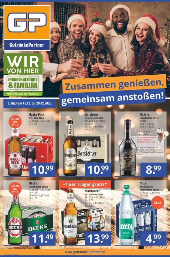 GetränkePartner Katalog in Geldern | Tolles Angebot für Schnäppchenjäger | 2025-12-15T00:00:00.000Z - 2025-12-20T00:00:00.000Z