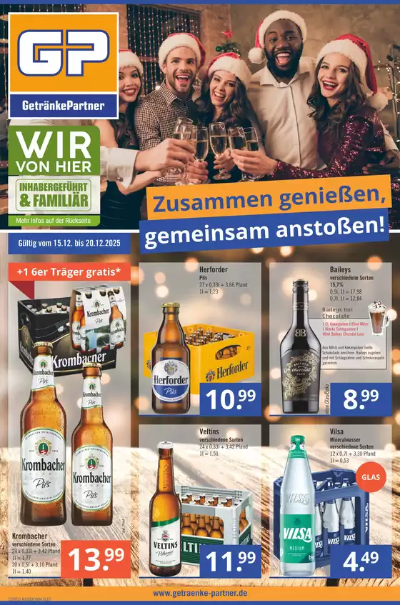 GetränkePartner Katalog in Geldern | Attraktive Sonderangebote für alle | 2025-12-15T00:00:00.000Z - 2025-12-20T00:00:00.000Z