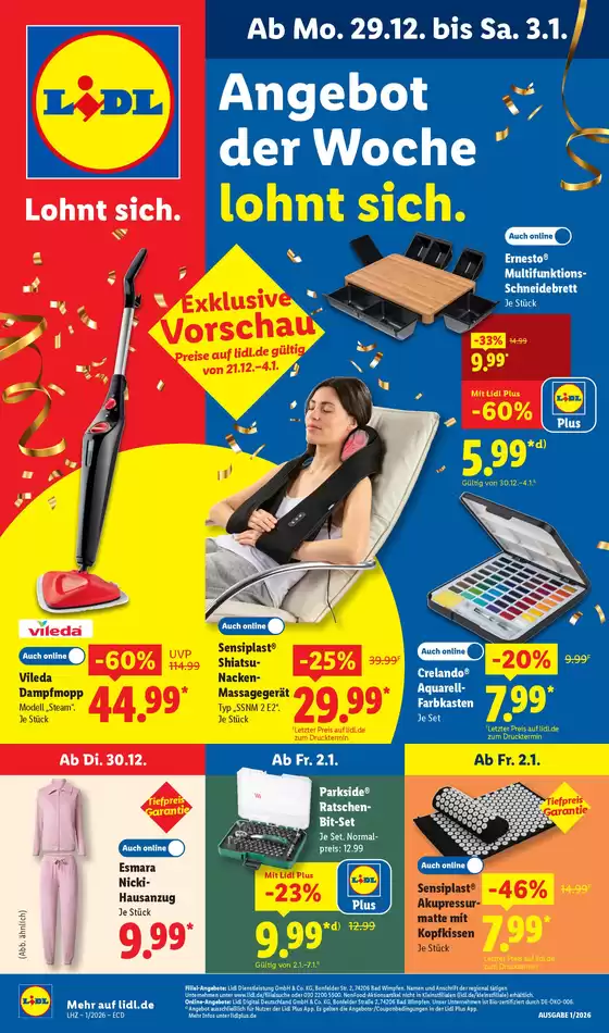 Lidl Katalog in Hameln | 29.12.2025 - 03.01.2025 | 2025-12-29T00:00:00.000Z - 2026-01-03T00:00:00.000Z